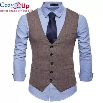 Мужской деловой костюм Cozy Up, жилет S чёрный