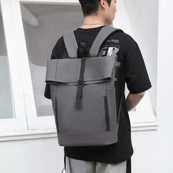 Мужской деловой повседневный рюкзак Roll-Up для студентов синий