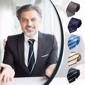 Мужской деловой профессиональный полосатый галстук свадебный костюм аксессуары полиэстер галстук мужской One Size