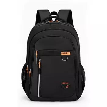 Мужской деловой рюкзак для ноутбука большой вместимости для путешествий на открытом воздухе и учебы чёрный