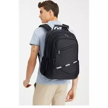 Мужской деловой рюкзак Многофункциональный рюкзак Большая вместительная компьютерная сумка One Size синий