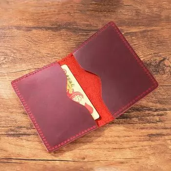 Мужской держатель для кредитной карты из натуральной кожи в деревенском стиле, индивидуальный деловой кошелек унисекс, карманный держатель для карт чёрный