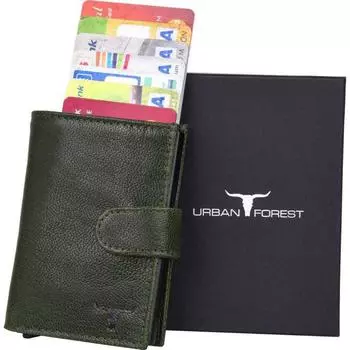 Мужской держатель для RFID-карт из натуральной кожи - стандартный размер (5 слотов для карт)