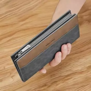 Мужской длинный кошелек и держатель карт King Paul 2025 — деловой повседневный с отделением для водительских прав