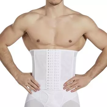 Мужской дышащий утягивающий жилет для груди, обтягивающий, корректирующий фигуру, шестибортный жилет S белый