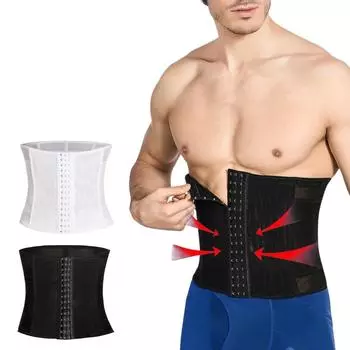 Мужской дышащий утягивающий жилет для груди, обтягивающий, корректирующий фигуру, трехбортный XXL чёрный