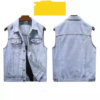 Мужской джинсовый жилет без рукавов, повседневные винтажные жилеты большого размера 4XL