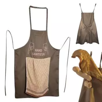 Мужской фартук шеф-повара с карманом-сюрпризом, регулируемые лямки, кухонный фартук, забавный подарок для тайного Санты для барбекю 1pc