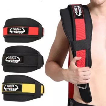 Мужской фитнес-пояс для тяжелой атлетики чёрный