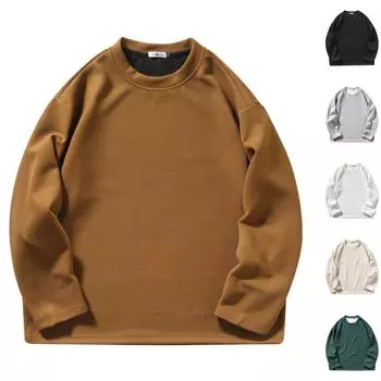 Мужской флисовый круглый воротничок с флисовой толстовкой однотонного цвета и флисовой флисовой курткой L бежевый