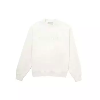 Мужской флисовый пуловер Fear of God Essentials FW21 с круглым вырезом и принтом логотипа, серый 192BT212240F L