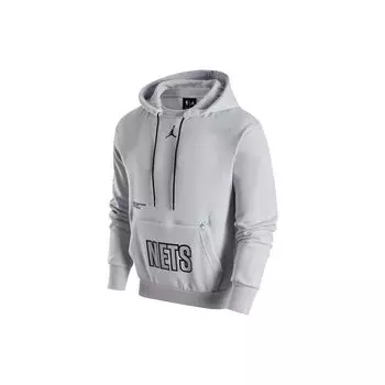 Мужской флисовый пуловер с капюшоном Jordan NBA Brooklyn Nets, белое золото DR7008-043 S