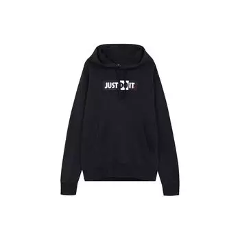 Мужской флисовый пуловер с капюшоном Nike Sportswear Logo Patch, черный CJ4776-010 M