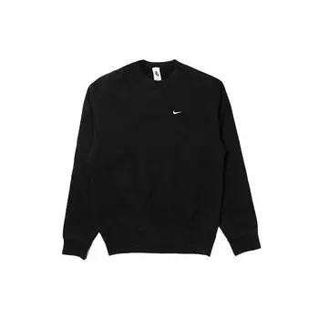 Мужской флисовый пуловер с круглым вырезом Nike Lab Nrg с длинными рукавами, черный DA2252-010 XS