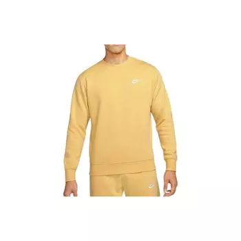 Мужской флисовый пуловер с вышитым логотипом Nike Sportswear Club, желтый BV2663-700 XL