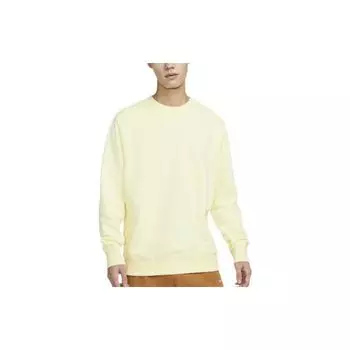 Мужской флисовый свитшот с круглым вырезом и вышитым логотипом Nike Sportswear Club, светло-желтый BV2663-744 XL