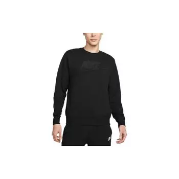 Мужской флисовый свитшот с круглым вырезом в стиле пэчворк Nike FW22, черные топы, черный DQ4584-010 XXL
