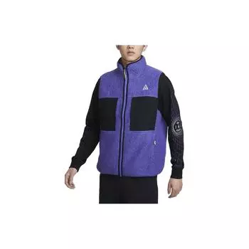 Мужской флисовый жилет с контрастным воротником-стойкой и молнией Nike Arctic Wolf, персидско-фиолетовый FN2449-510 XL