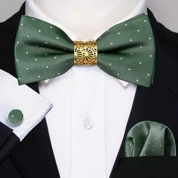 Мужской галстук-бабочка, 6 цветов, шелковый галстук-бабочка, набор запонок, набор для свадебных деловых торжеств 927