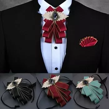 Мужской галстук-бабочка, роскошный винтажный ретро галстук-бабочка с кристаллами пейсли и стразами, деловой свадебный бант, галстуки-бабочки для жениха, аксессуары для вечеринки A