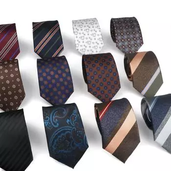 Мужской галстук, галстук новейшего дизайна, жаккардовая ткань, полосатый галстук шириной 8 см 01