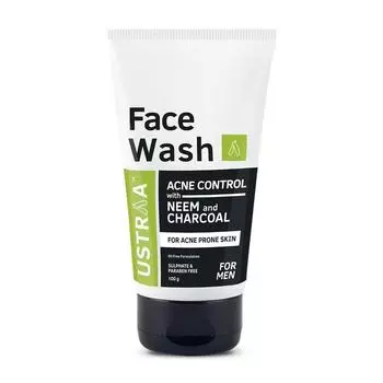 Мужской гель для проблемной кожи с Нимом и Активированным углем (200 мл), Face Wash Acne Control, Ustraa 16.625