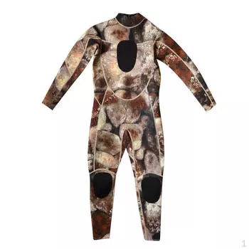 Мужской гидрокостюм из неопрена 3 мм, теплый с молнией сзади для подводного плавания, кайтсерфинга, подводной рыбалки L