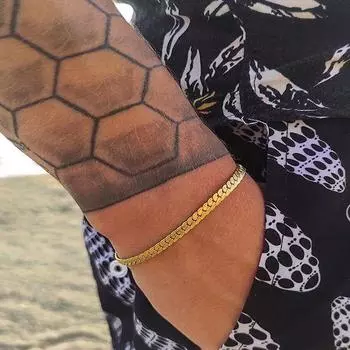 Мужской городской браслет Saint Belisama из золотой стали, устойчивый к потускнению