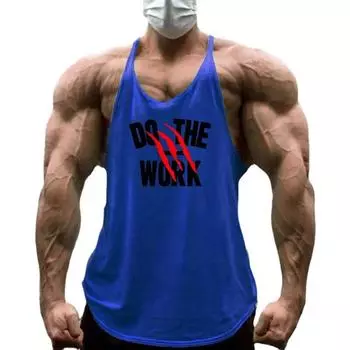 Мужской хлопковый тонкий жилет с круглым вырезом Muscleguys, белая спортивная футболка без рукавов для фитнеса с препятствиями M чёрный