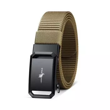 Мужской холщовый деловой ремень с автоматической пряжкой, прочный, повседневный, молодежный, высококачественный, нейлоновый ремень, высококачественный, легкий, роскошный, классический 120cm
