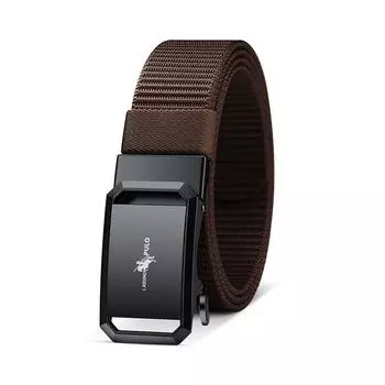 Мужской холщовый деловой ремень с автоматической пряжкой, прочный, повседневный, молодежный, высококачественный, нейлоновый ремень, высококачественный, легкий, роскошный, классический 120cm