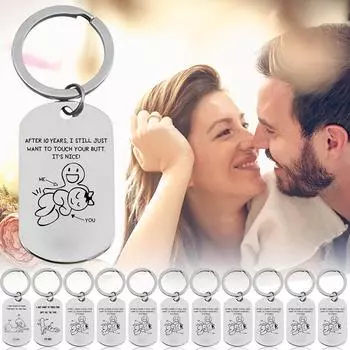 Мужской и женский брелок, забавный подарок, забавный брелок, индивидуальный подарок для влюбленных One Size