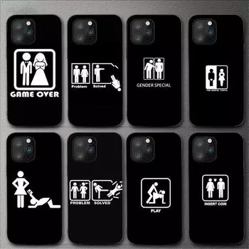 Мужской и женский чехол для телефона Iphone 11 12 Mini 13 14 Pro Xs Max X 8 7 6s Plus 5 Se Xr Shell iPhone8