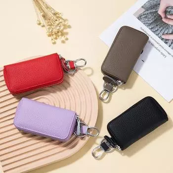 Мужской и женский держатель для ключей, кошелек из натуральной кожи, кошелек-органайзер, сумка для ключей от машины, многофункциональный маленький кошелек, мини-кошелек