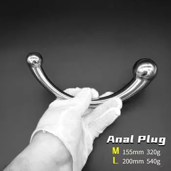 Мужской и женский изогнутый штекер из нержавеющей стали с тяжелым шариком, двойной конец M 320g