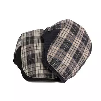 Мужской и женский клетчатый берет, плоская кепка, винтажные береты, шляпа для мужчин, клетчатая повседневная кепка газетчика, плоские кепки в стиле ретро, спортивные кепки унисекс 55-60cm (Adjustable) чёрный