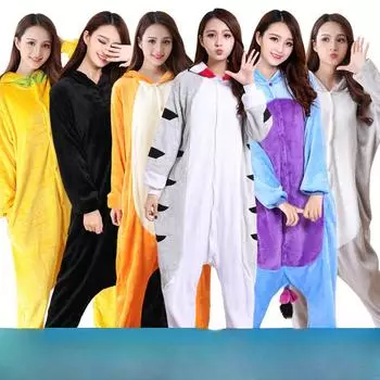 Мужской и женский комбинезон с рисунком из мультфильма, унисекс, фланелевая домашняя одежда с капюшоном, свободная повседневная одежда для отдыха S