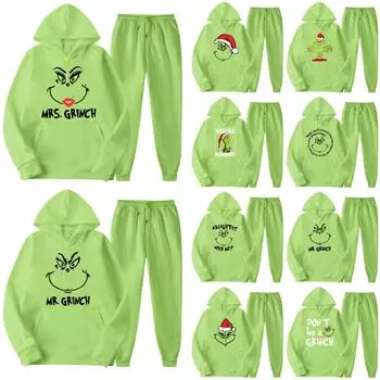 Мужской и женский костюм с длинным рукавом и круглым вырезом с принтом Glitch, толстовка с капюшоном и штаны L