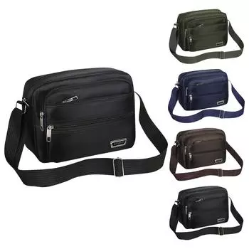 Мужской и женский нейлоновый кошелек, холщовая сумка для кассира, сумка через плечо из ткани Оксфорд One Size чёрный