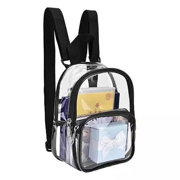 Мужской и женский открытый прозрачный спортивный рюкзак с регулируемым ремешком, прозрачная сумка