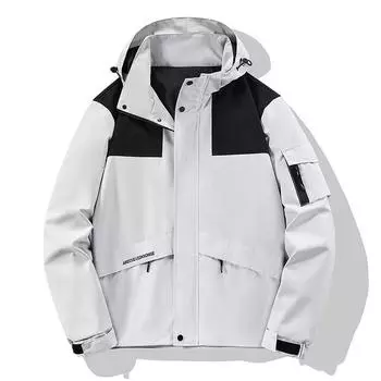 Мужской и женский плащ с капюшоном в стиле Tooling, универсальная куртка для мужчин и женщин для активного отдыха в горах M чёрный