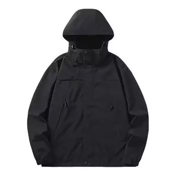 Мужской и женский плащ Yousheng, водонепроницаемая, ветрозащитная, спортивная куртка в стиле пэчворк, воротник-стойка, капюшон, молния, дизайн унисекс L армия зеленый