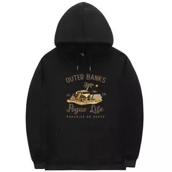 Мужской и женский повседневный спортивный свитер с буквенным принтом Outer Banks, свободная флисовая толстовка S