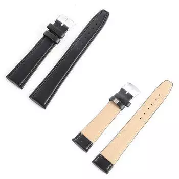 Мужской и женский прочный мягкий ремешок для часов с пряжкой из искусственной кожи, черный и кофейный, 12–20 мм B12mm