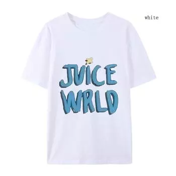 Мужской и женский рэппер Juice Wrld Хлопковая футболка городская модная хлопковая футболка Популярная хип-хоп хлопковая футболка S