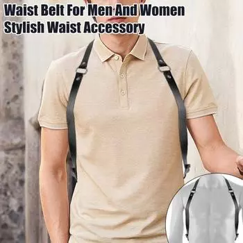 Мужской и женский ремень в стиле панк, регулируемый ремень из искусственной кожи с пряжками, аксессуар для одежды красный