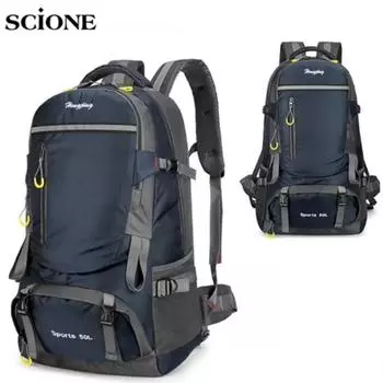 Мужской и женский рюкзак для кемпинга и спортзала, дорожная сумка для спорта на открытом воздухе, пеший туризм, альпинизм, плечевой багаж, большой вместительный рюкзак Other чёрный