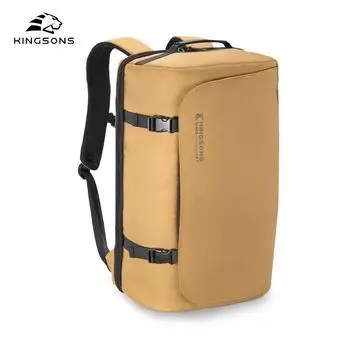 Мужской и женский рюкзак Kingsons для 17-дюймового ноутбука 2025 г. Новый переработанный полиэстер 32 л Большая вместимость 180° открытый водонепроницаемый дорожный рюкзак цвета хаки K10218R хаки