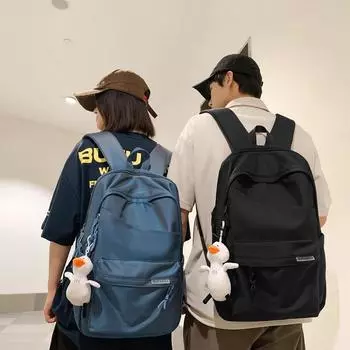 Мужской и женский школьный рюкзак для учащихся средней школы чёрный