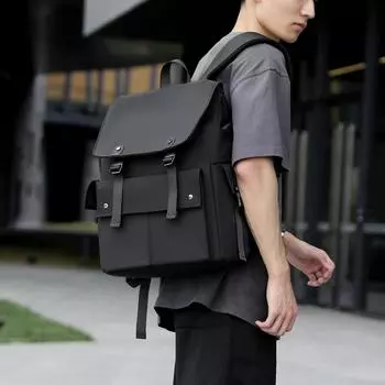 Мужской и женский школьный рюкзак для школьников средней школы, большая вместимость, сумка для отдыха и путешествий, деловой компьютерный рюкзак серый